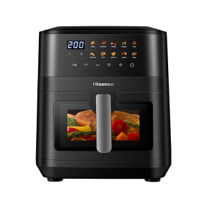 H08AFBK1S4, - Dual Air Fryer Digital, 2100W, 8L Large, Family Use, 8 Preset Menus Multi Cooker,Viewing Window,Rapid Air Circulation, Instant Heat, Adjustable Temp 80-200℃, Ceramic Tray Non-Toxic