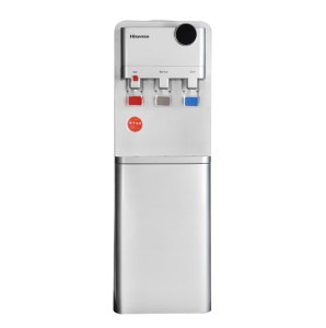 H96WDTS3S2 -  Water Dispenser- Top Loading, Water Fast Flow, 3 Taps for Hot Cold and Normal Temperature, 3.3 Liters Large Cold Water Tank, Child Safety Lock, for Home, Office, Pantry,  Silver